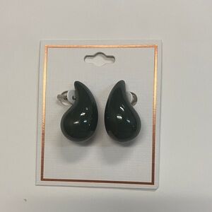 Dark Emerald Greeen Teardrop Earrings